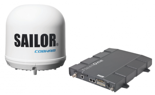SAILOR Fleet One satellite communications terminal