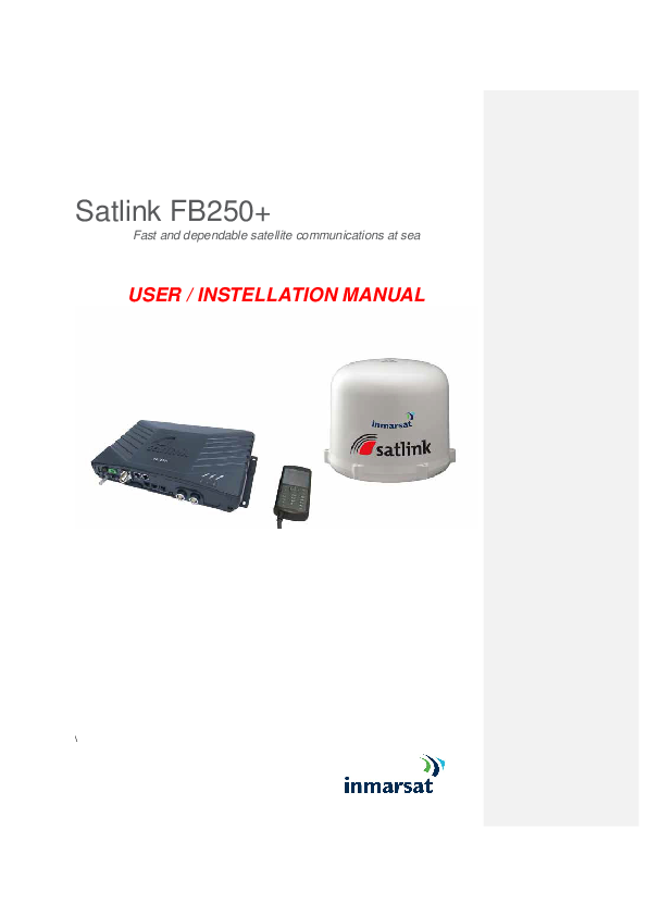 Satlink 250 satellite communications terminal